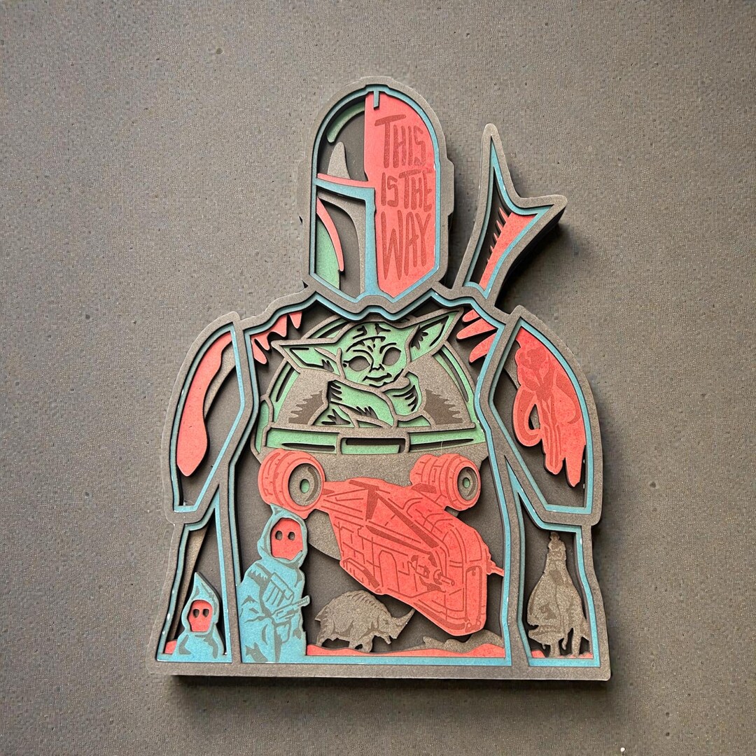 Mandalorian and Grogu Star Wars Wall Art - Etsy