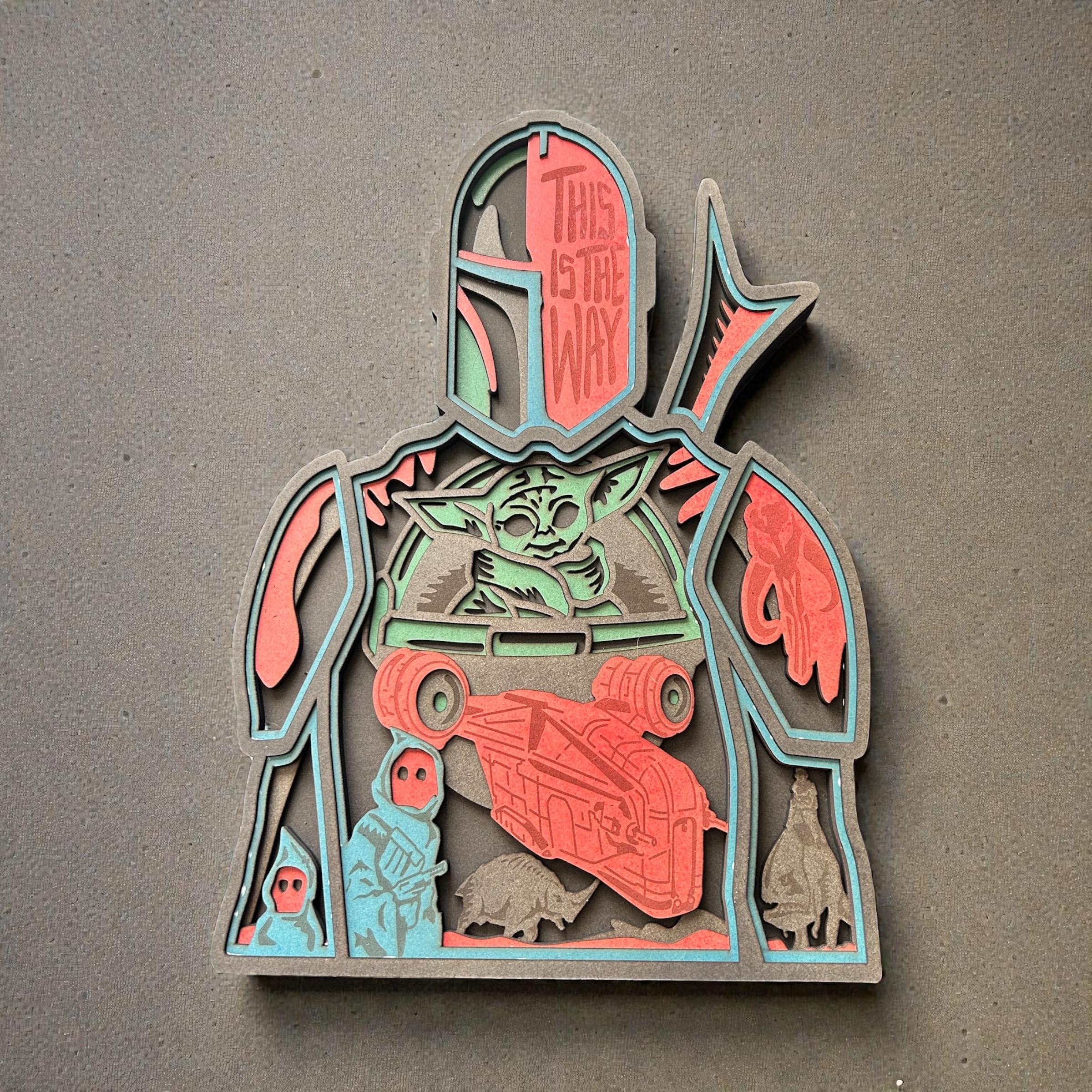 Mandalorian and Grogu Star Wars Wall Art - Etsy
