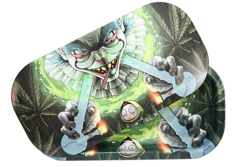 Rick and Morty Clown Rolling Tray with Cover Lid Etsy Rick and Morty Clown Rolling Tray with Cover Lid Etsy