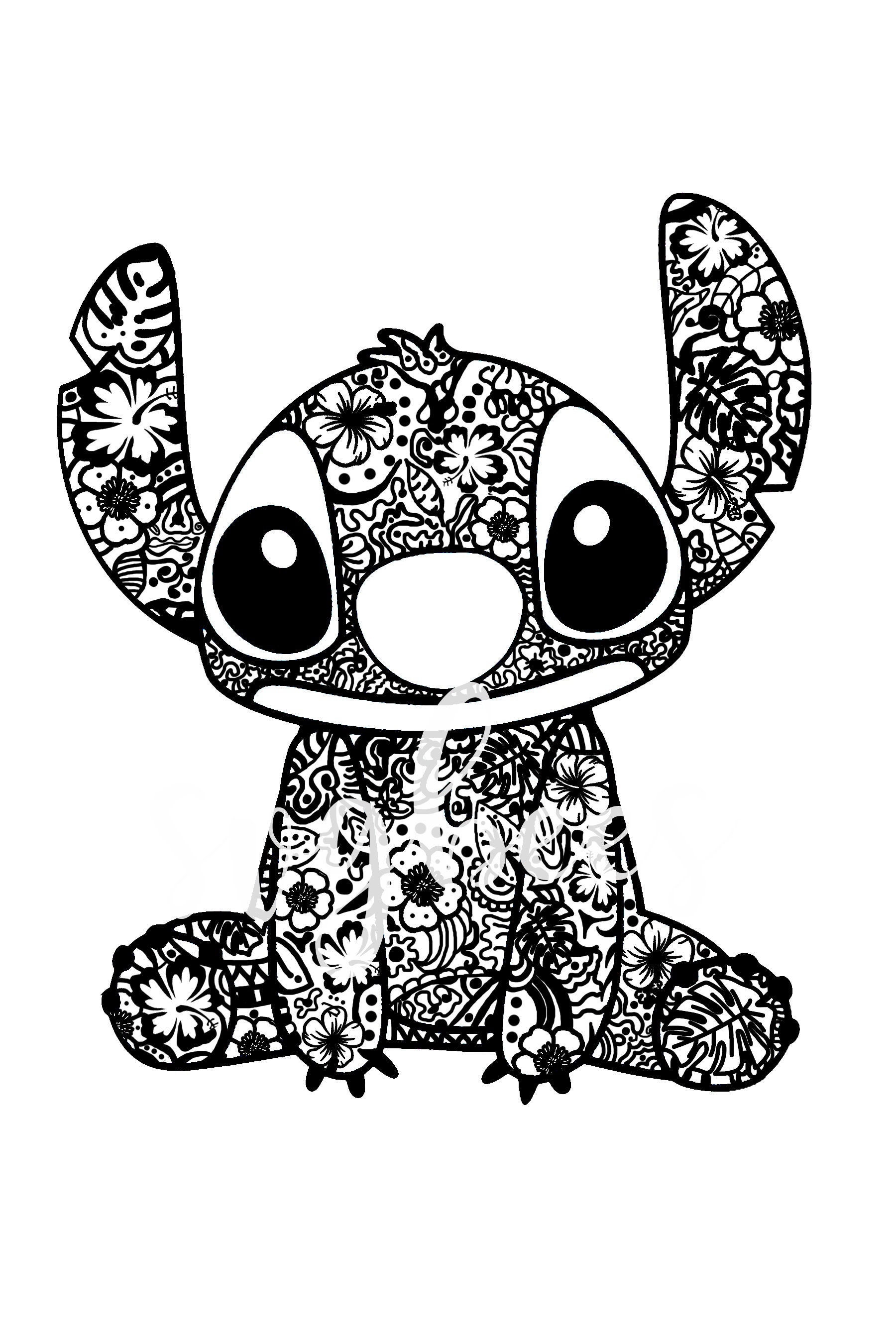 Coloriage Mandala Stitch à Imprimer Mandala Lilo Stitch Blue Alien PNG File for Cricut - Etsy
