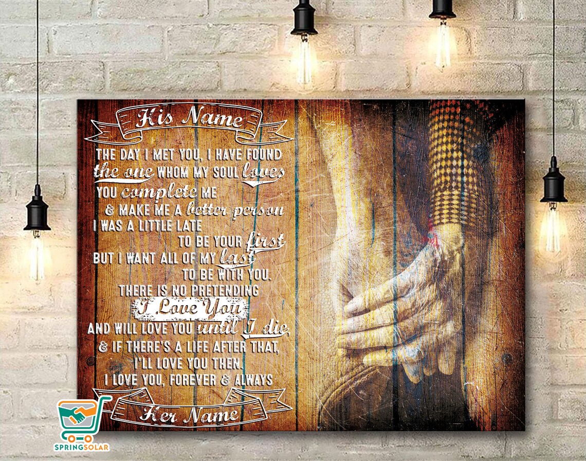 To My Husband Personalized Canvas Wall Art Custom Husband Etsy