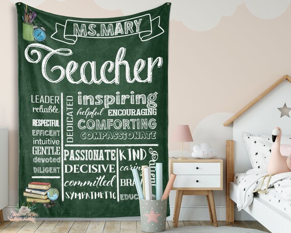 Teacher Appreciation Sherpa Blanket When You Enter This Classroom Cozy Blanket Personalized Love Teacher Gift
