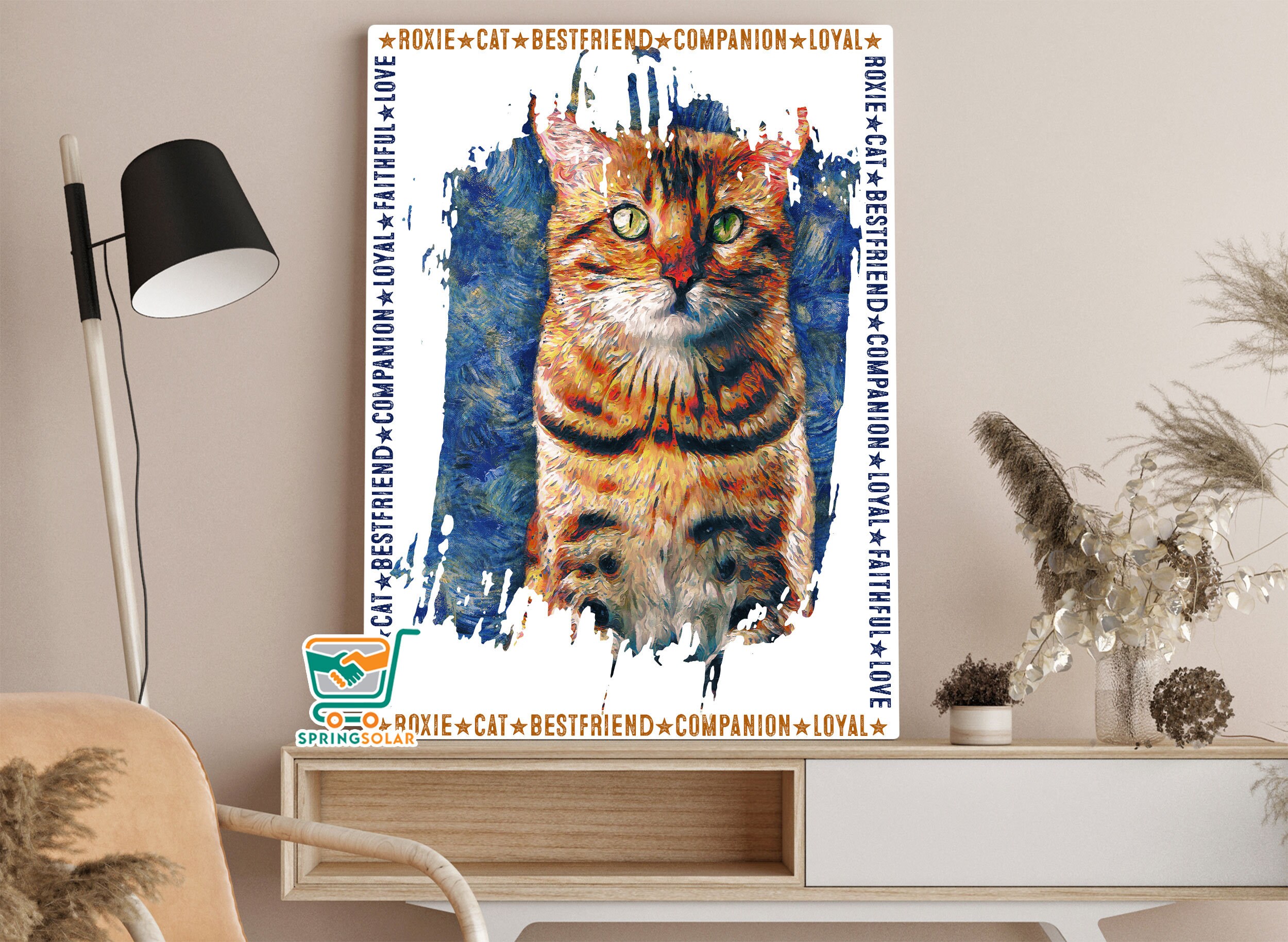 Cute Pet Custom Canvas Canvas Print for Dog Cat Owner | Etsy
