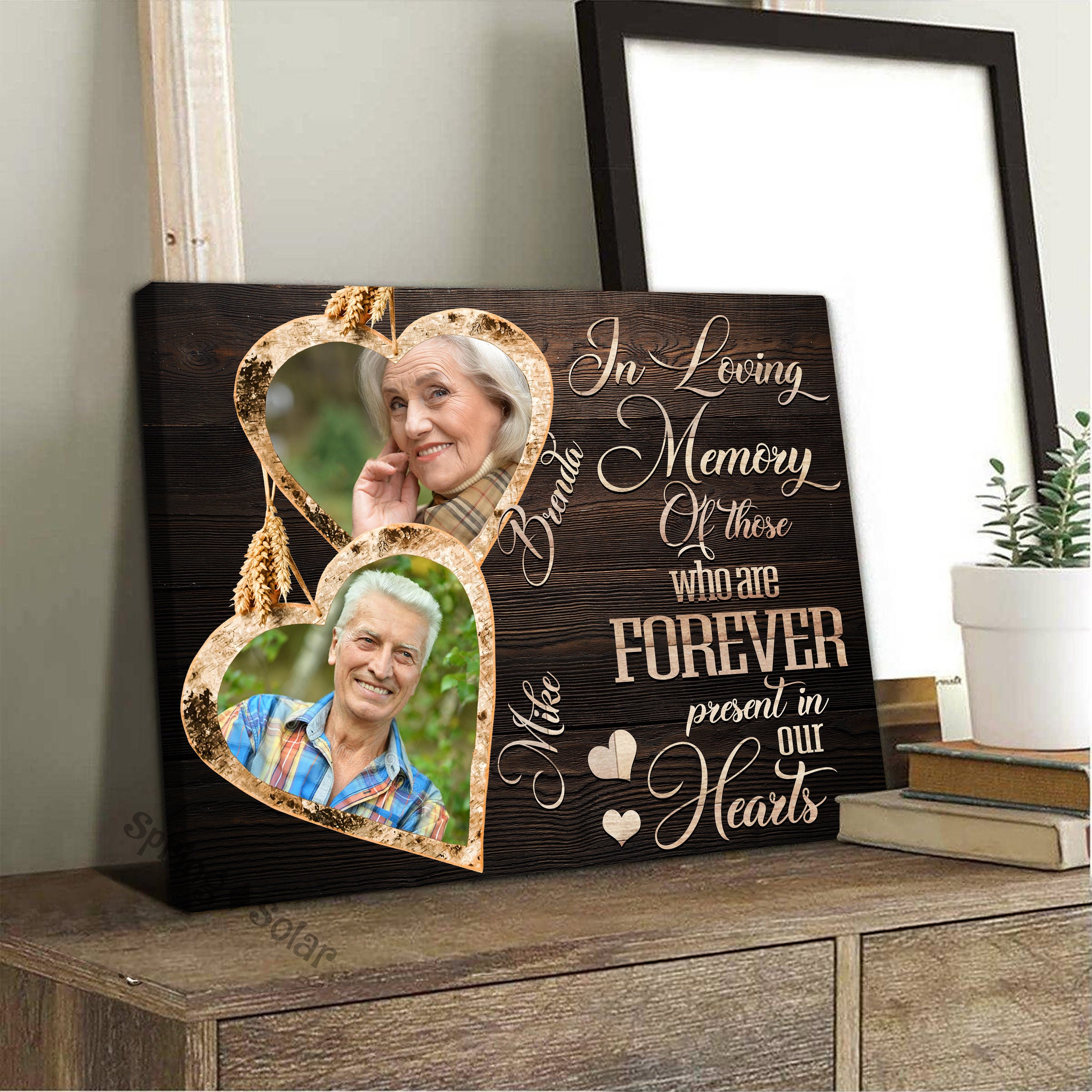 In Loving Memory of Parents Canvas Family Remembrance Custom Etsy