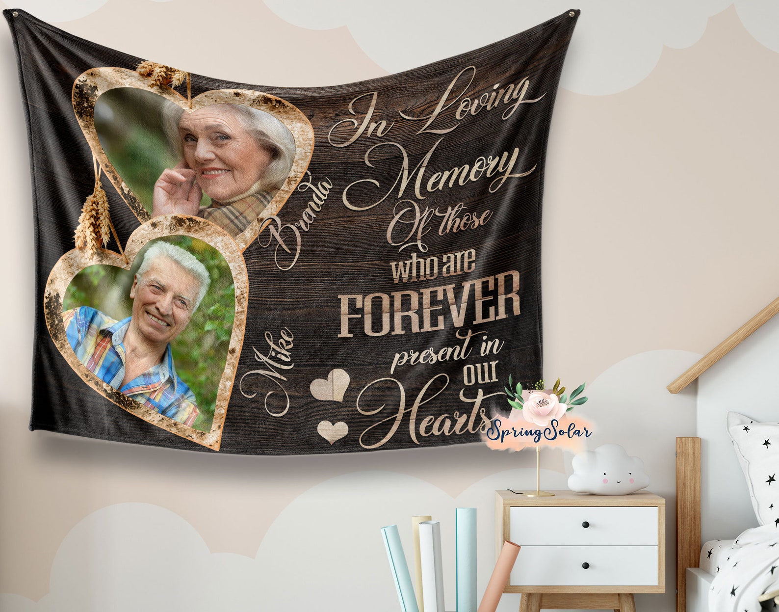 In Loving Memory of Parents Fleece Blanket Dad Mom Etsy