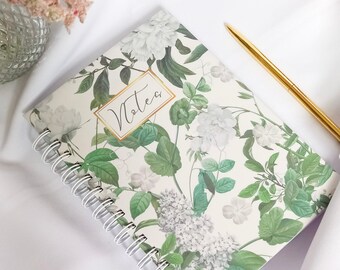 Personalised Hardcover Notebook | Botanicals | Green Leaf