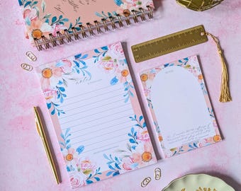 Bloco de notas floral A5, artigos de papelaria cristã, diário de oração