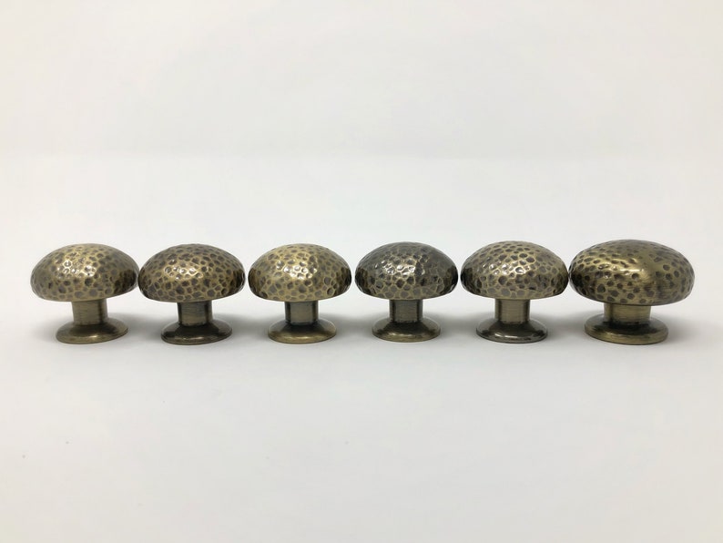Vintage Mushroom Shaped Drawer Pulls set of 6 Vintage Etsy