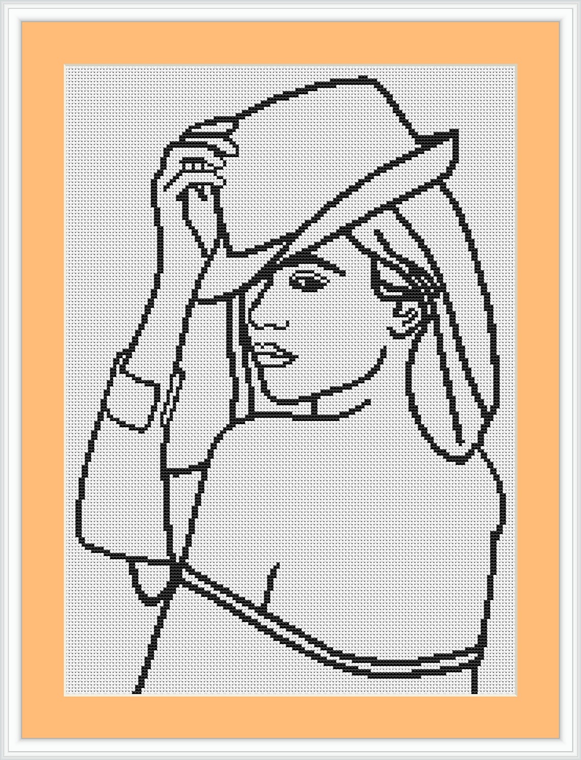 Personalized monochrome pattern for cross stitch pattern to Etsy