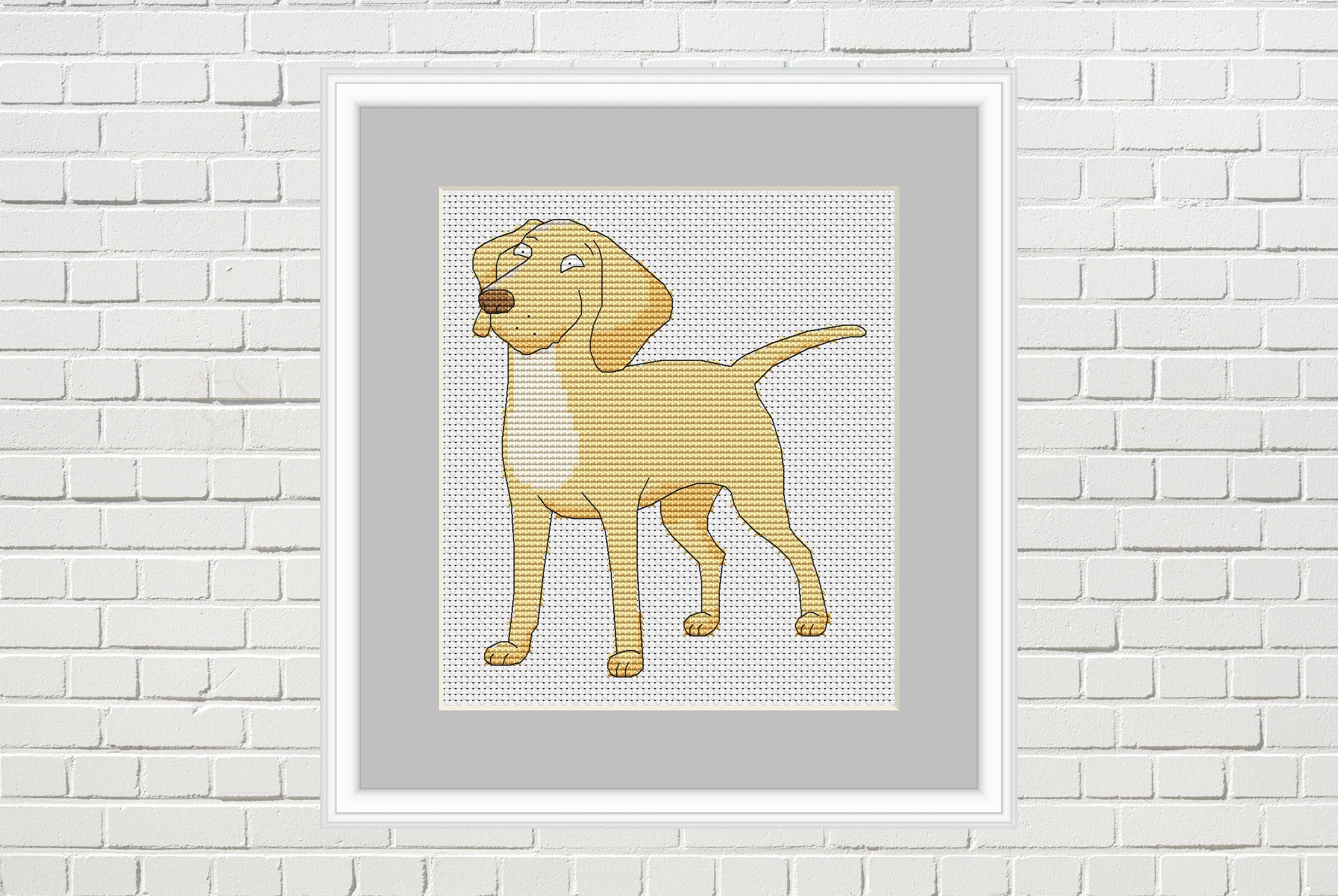 Labrador cross stitch pattern Friendly loyal pet beloved dog | Etsy