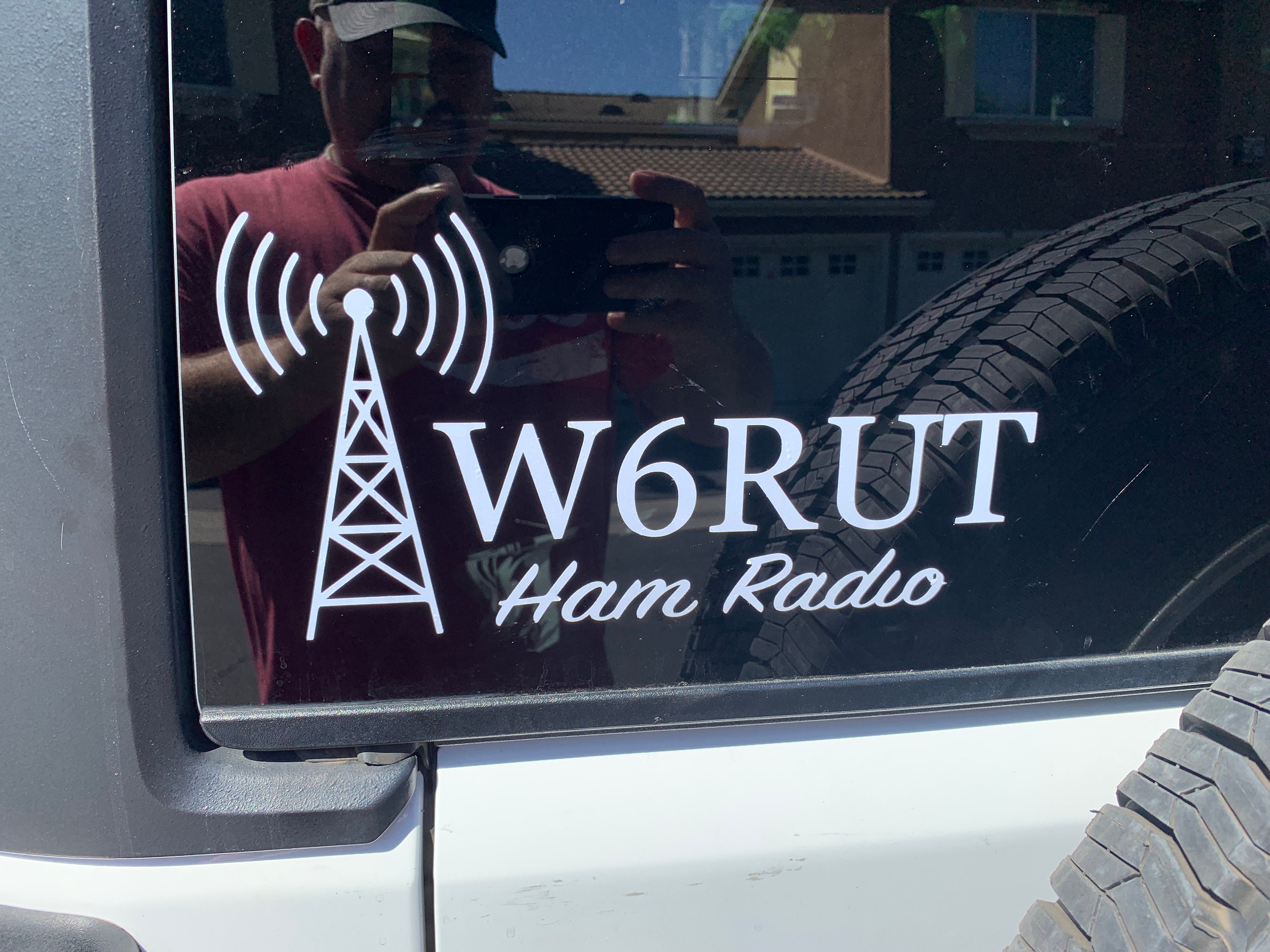 HAM Radio Decal Custom Made With Your Callsign Amateur Radio Window