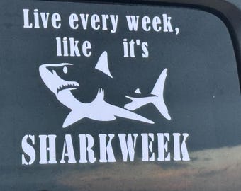Shark Week window decal