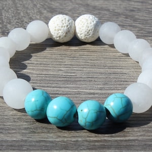 Bracciale turchese e Jade Stretch