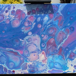 Original paint pour, abstract art, fluid artwork 16&quot; x 20&quot; Canvas