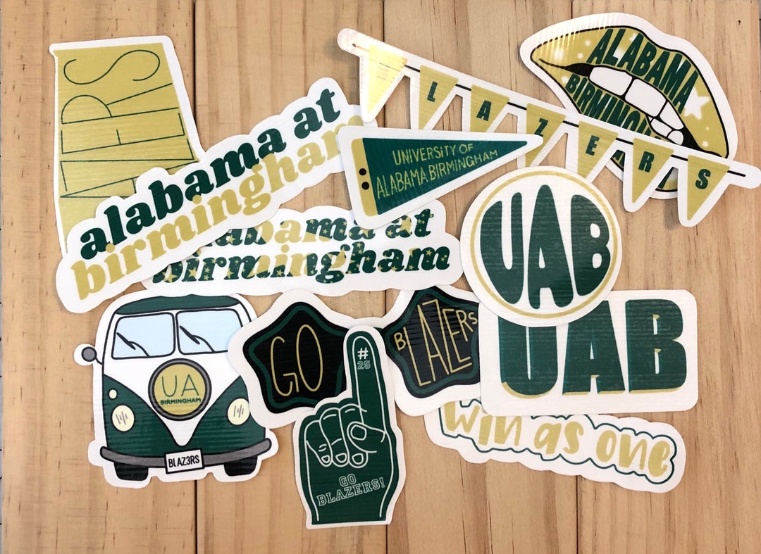 University of Alabama Birmingham Sticker Pack Custom Waterproof Sticker