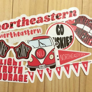 Northeastern University Sticker Pack || Custom Waterproof Sticker || Personalized Sticker || Laptop Sticker || Waterbottle Sticker