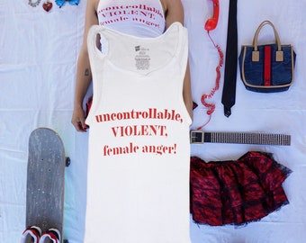 Female anger tank top