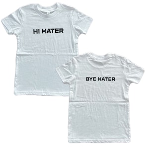 Hi Hater, Bye Hater baby tee l y2k aesthetic trendy top image 1