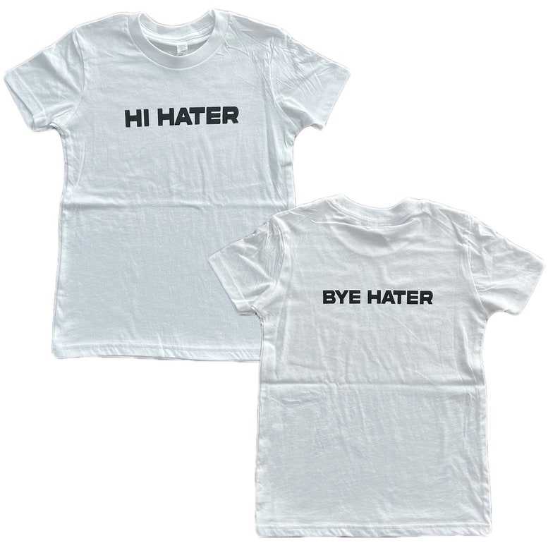 Hi Hater, Bye Hater baby tee l y2k aesthetic trendy top image 1