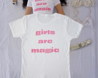 Girls are magic fitted baby tee