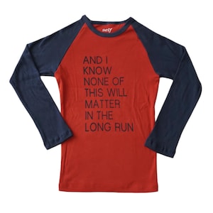 Quiero que me ames, letra, top de manga larga raglán de dos caras, camisetas gráficas Y2K