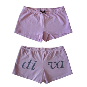 Diva micro shorts with bow l y2k graphic shorts