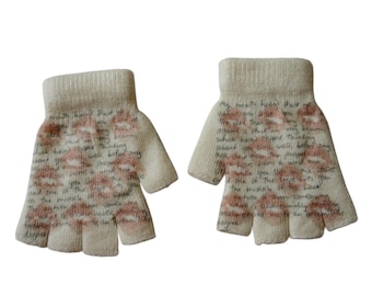 Love letter gloves l fingerless gloves