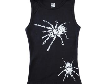 スパイダープリントタンクトップ l y2k グラフィックタンク