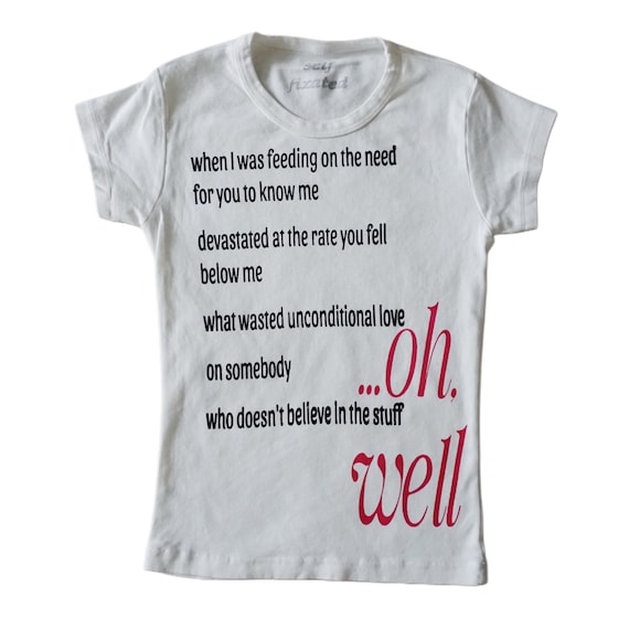Oh Well Baby Tee L Graphic Tees - Etsy