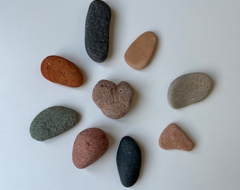 Baltic Sea Stones: Pastel Color Craft & Home Decor Mix (Set of 9)