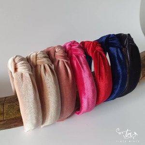 Girls top knotted headband. Kids top knotted velvet headband. Headband. Velvet headband. Gift for girl. Gift. Gift for friend. Barbi