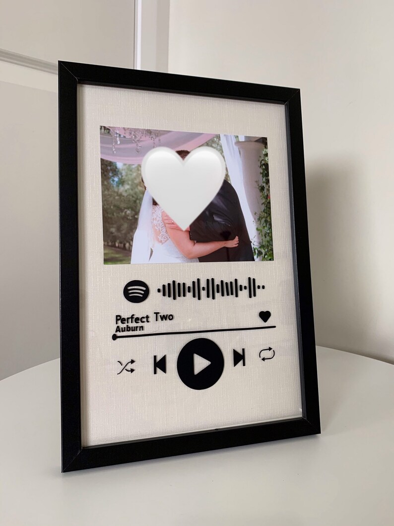 Spotify Glass Art Frame / Cornice di vetro personalizzata / Etsy