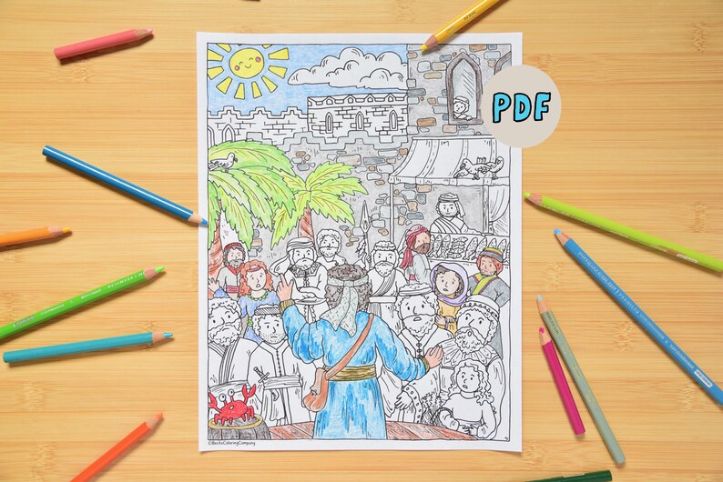 Jonah Bible Story Coloring Page | Jonah Story Christian School ...