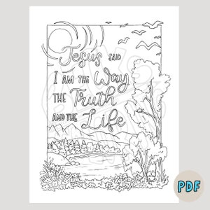 PDF Coloring Page Following Jesus Coloring Page, Christian Homeschool School Printable Sunday ...