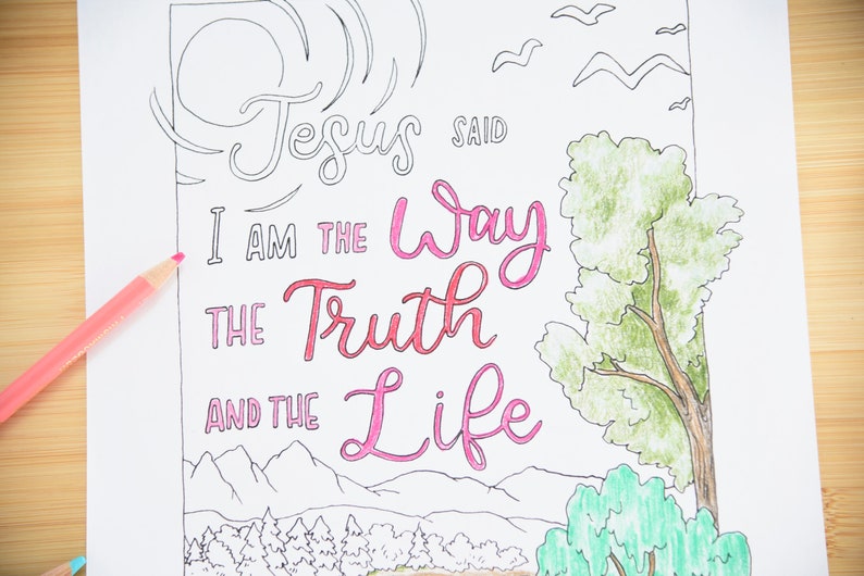 PDF Coloring Page Following Jesus Coloring Page Christian - Etsy