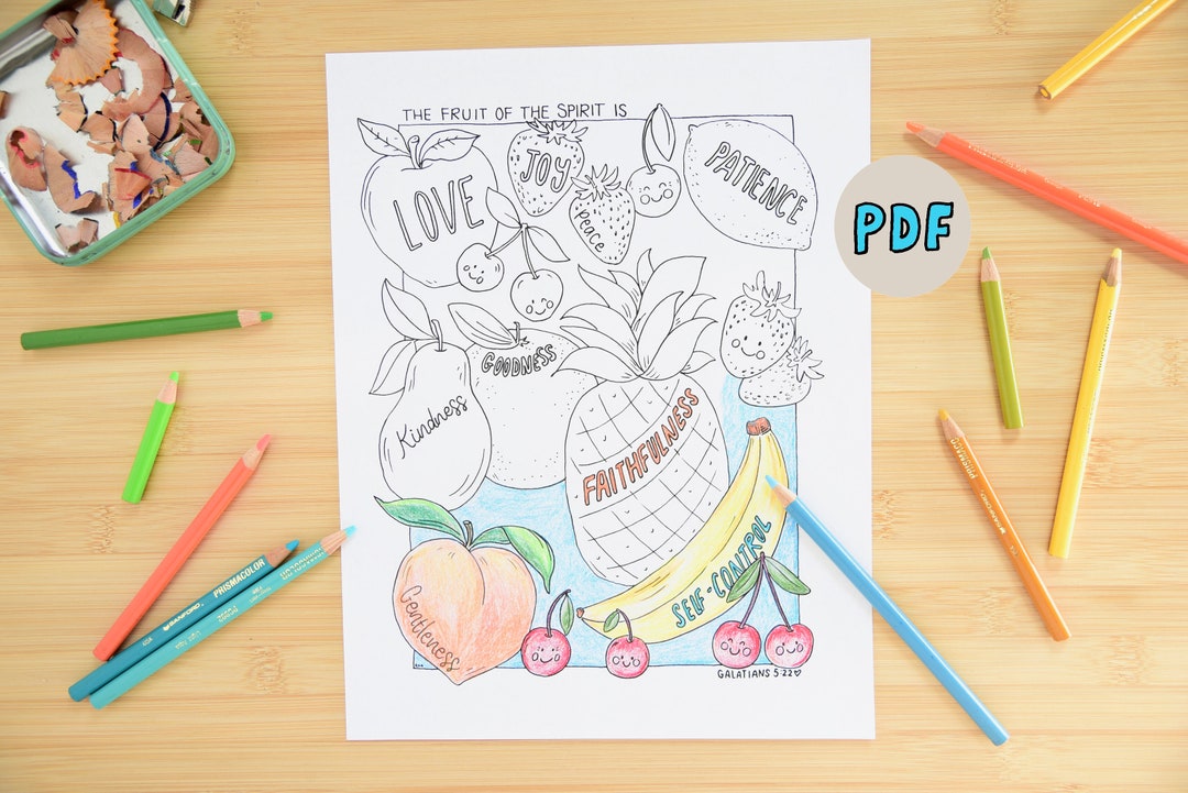 PDF Coloring Page Fruit of the Spirit Coloring Page Christian