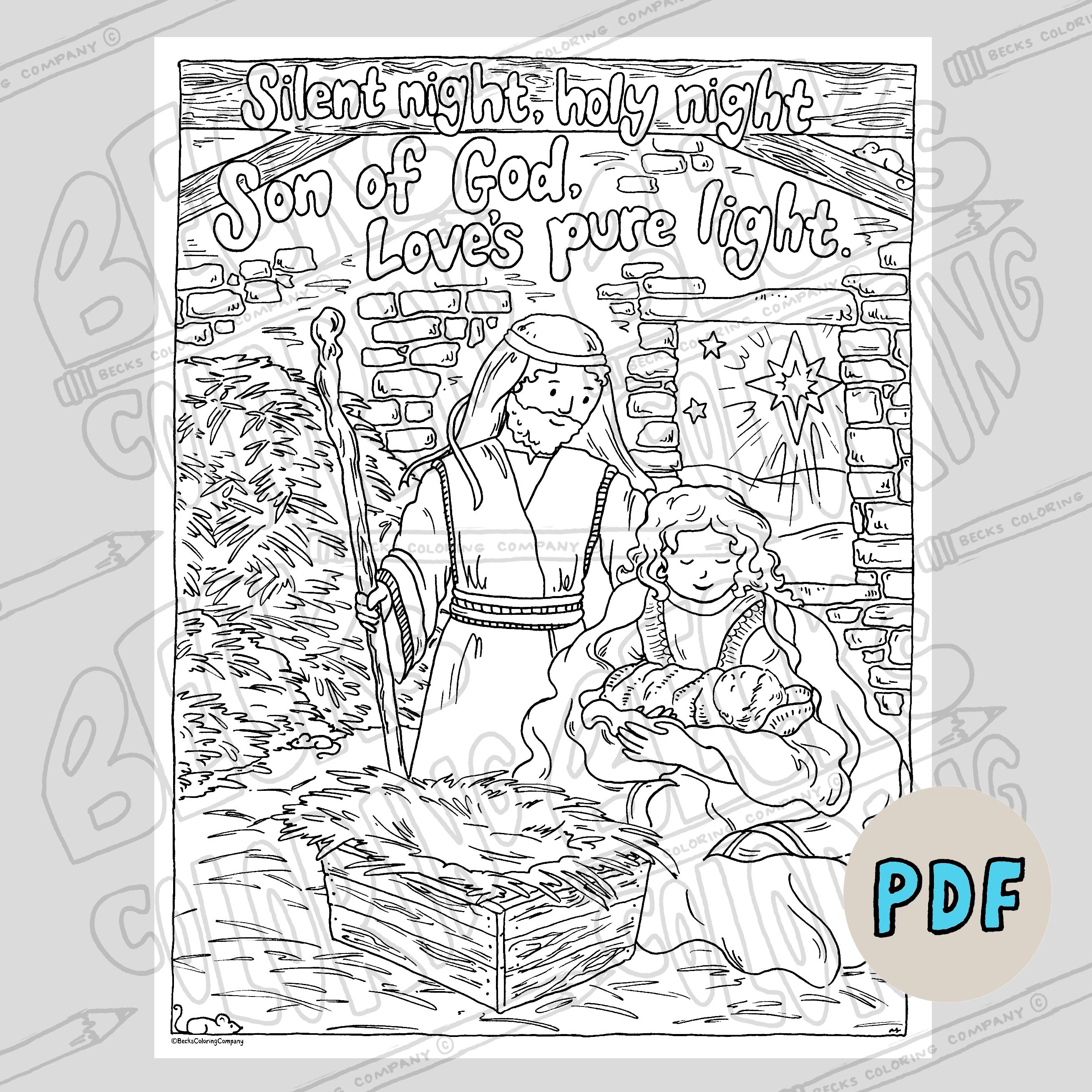 The Christmas Story Coloring Page | King Jesus is Born, Jesus in a ...