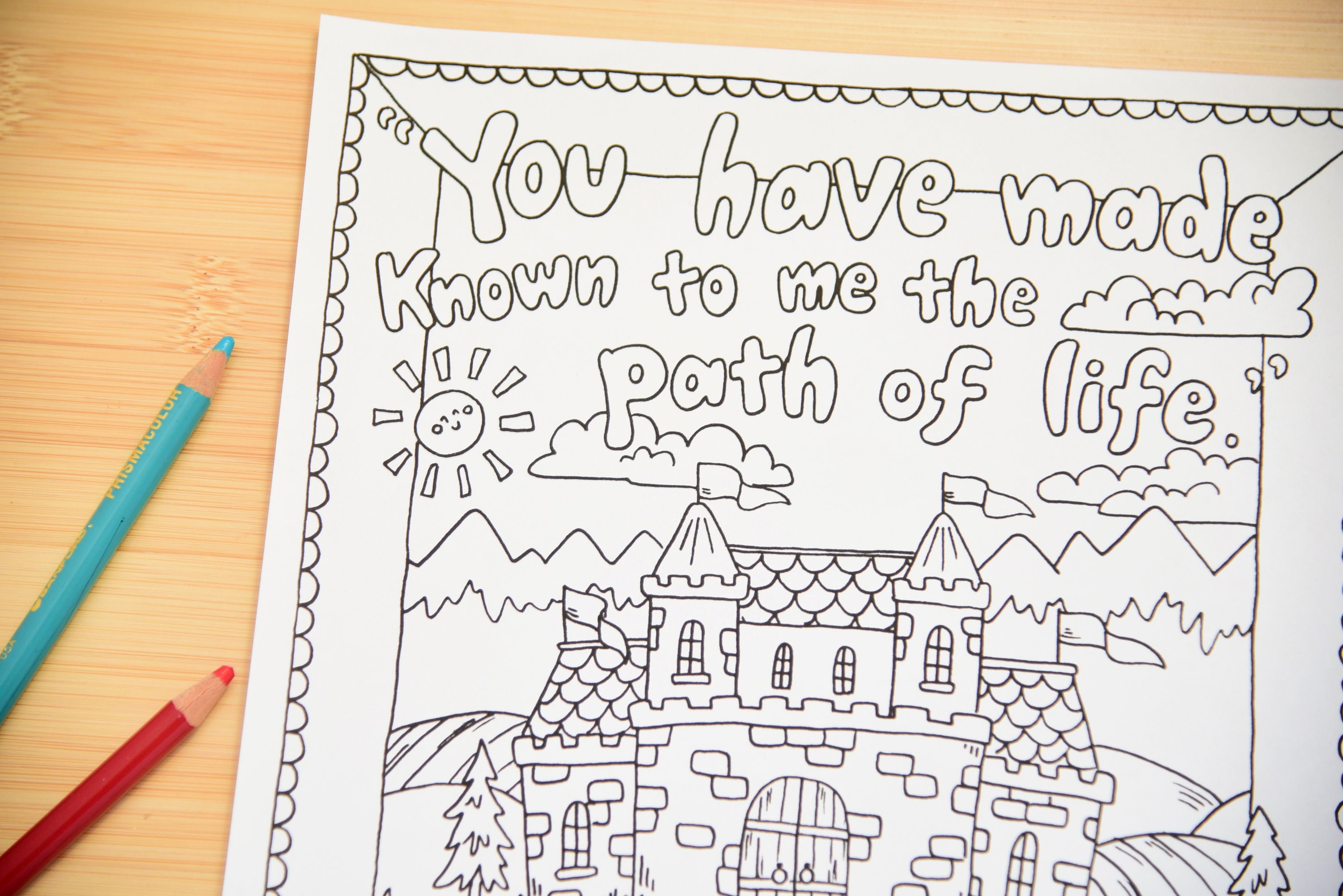 Kids Coloring Page - Path of Life Coloring Page Christian Church ...