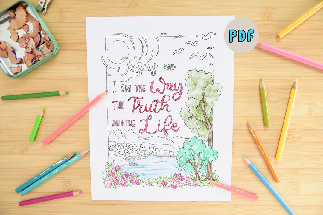 PDF Coloring Page Following Jesus Coloring Page, Christian Homeschool ...