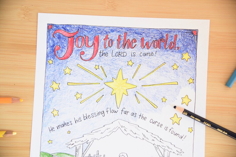 PDF Coloring Page - Jesus Birth Nativity Coloring Christian Homeschool ...