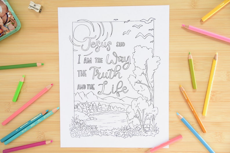 PDF Coloring Page Following Jesus Coloring Page Christian - Etsy