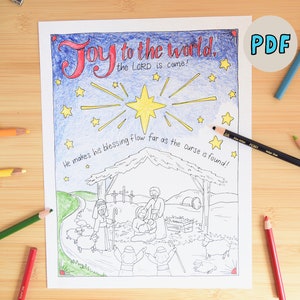 Christian Worship coloring page Instant download/church/  bible/God/hymns/music/color book/adult coloring