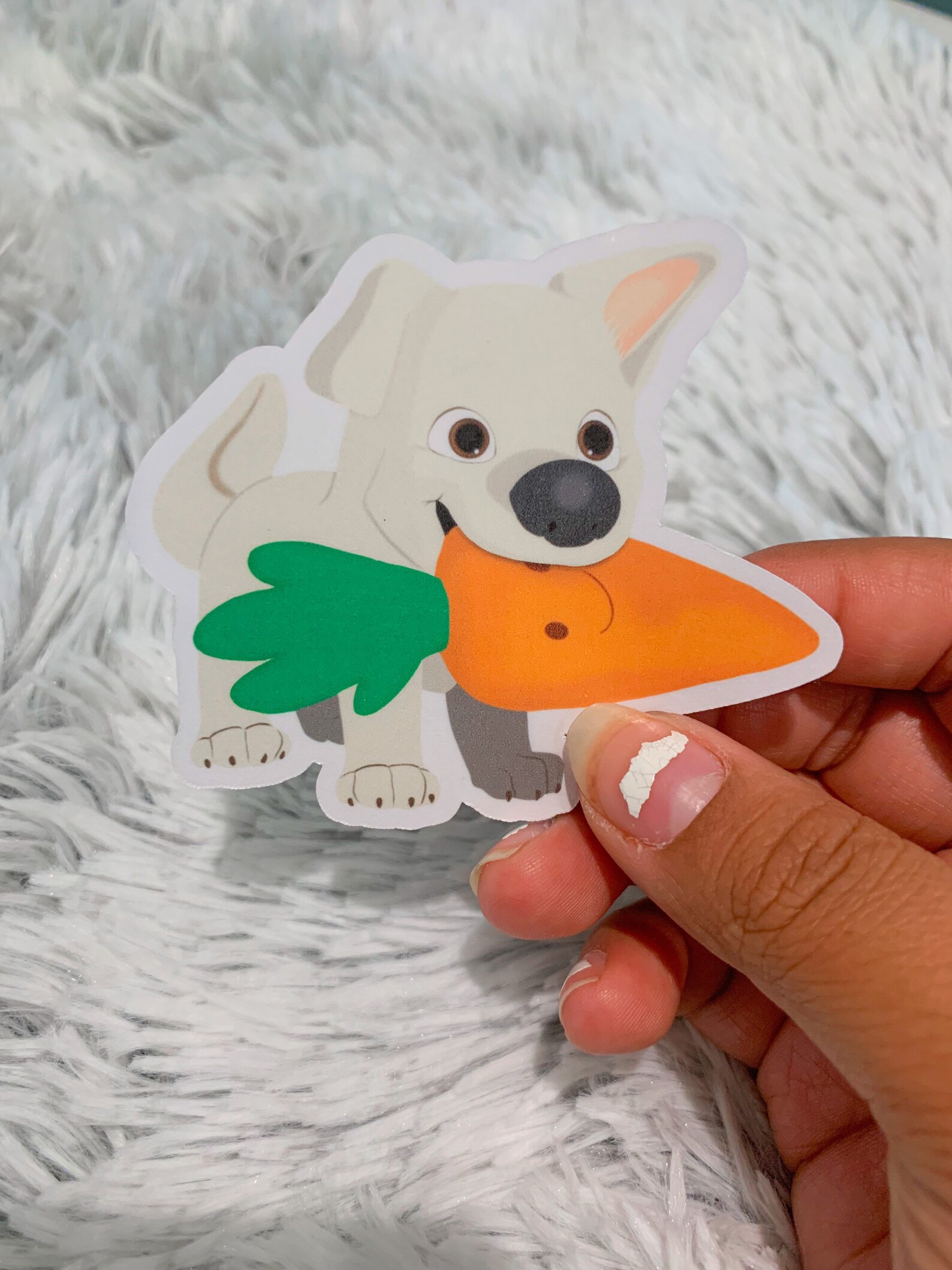 Disney Dog Bolt With Chew Toy Carrot 2 Stickers/ Etsy