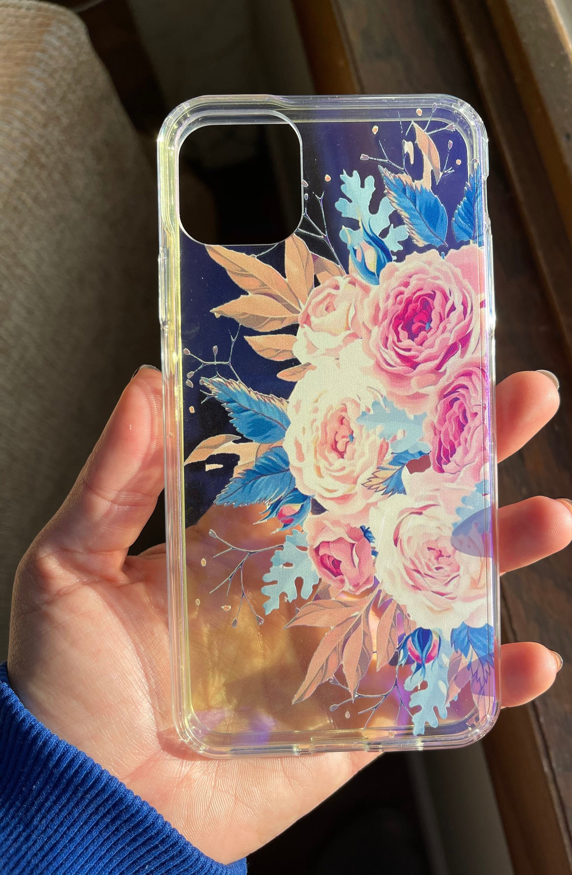 Aesthetic Phone Case Gradient Flower iPhone Case for iPhone 11,iphone 11pro&iphone 12PRO Max