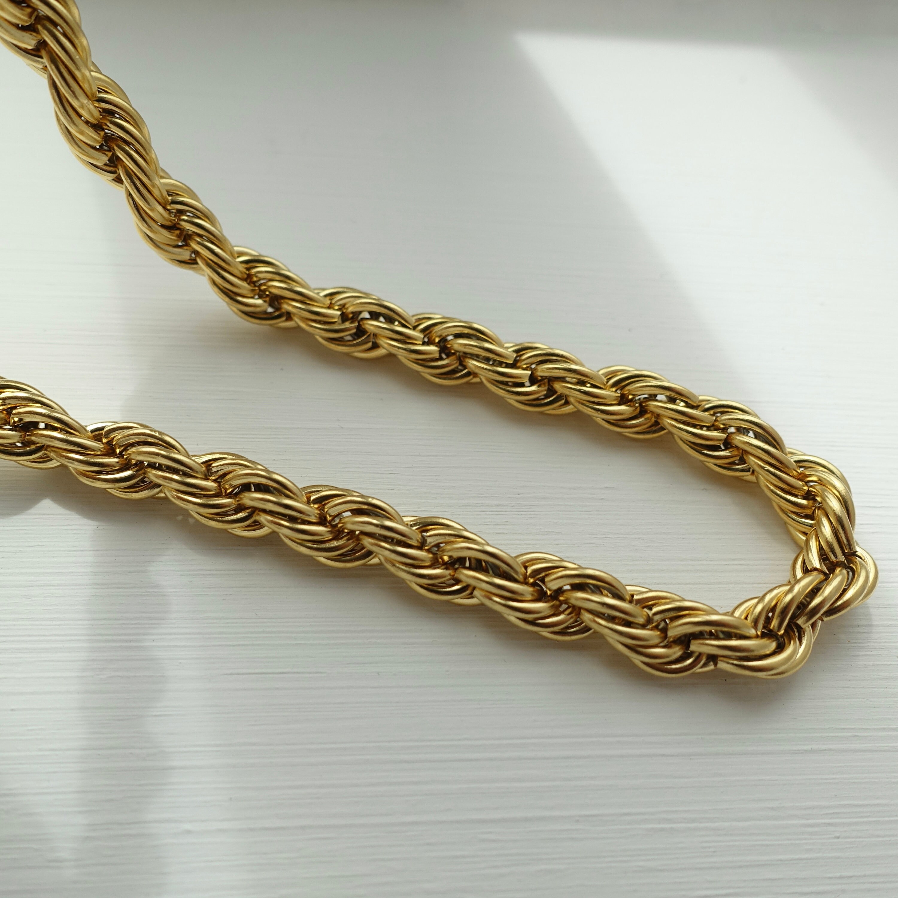 Chunky Rope Necklace 8mm Wide Chain Necklace 18K Chunky | Etsy