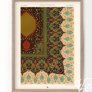 Impression Albert Racinet, ornement vintage, motif persan indien, art mural vivant, décoration de bureau à domicile, papier d'archives de haute qualité - 7