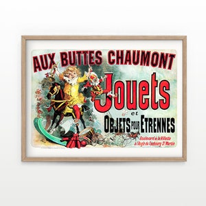 Monica’s living room, Vintage Advertisement, As seen in Friends, Aux Buttes Chaumont Jouets Poster, Jules Cheret Print, Monica Geller