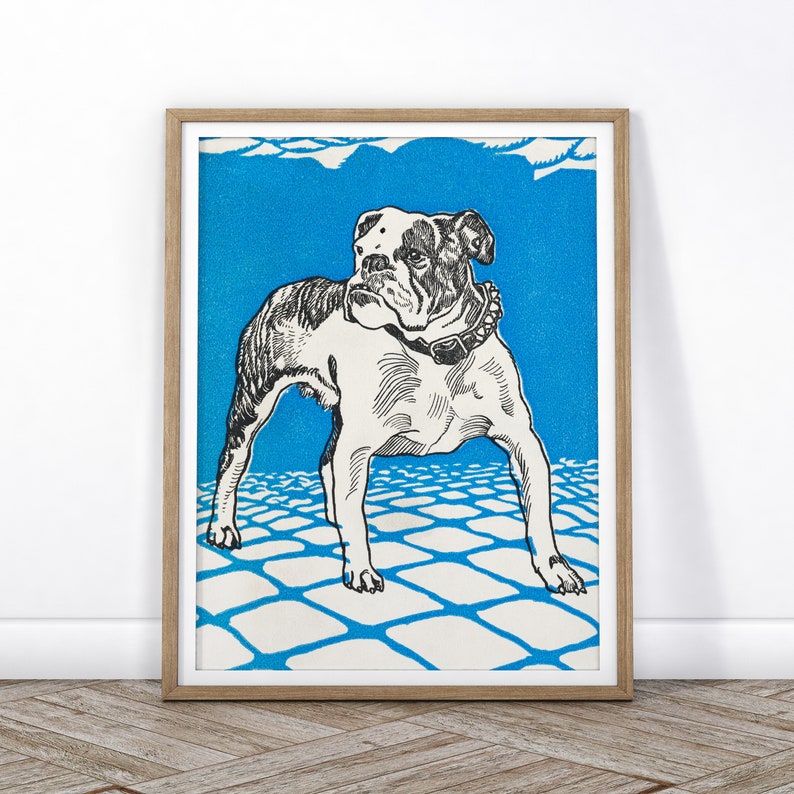 Horse & Hound White Dog Vintage Art Print Poster A1 A2 A3 A4 A5 