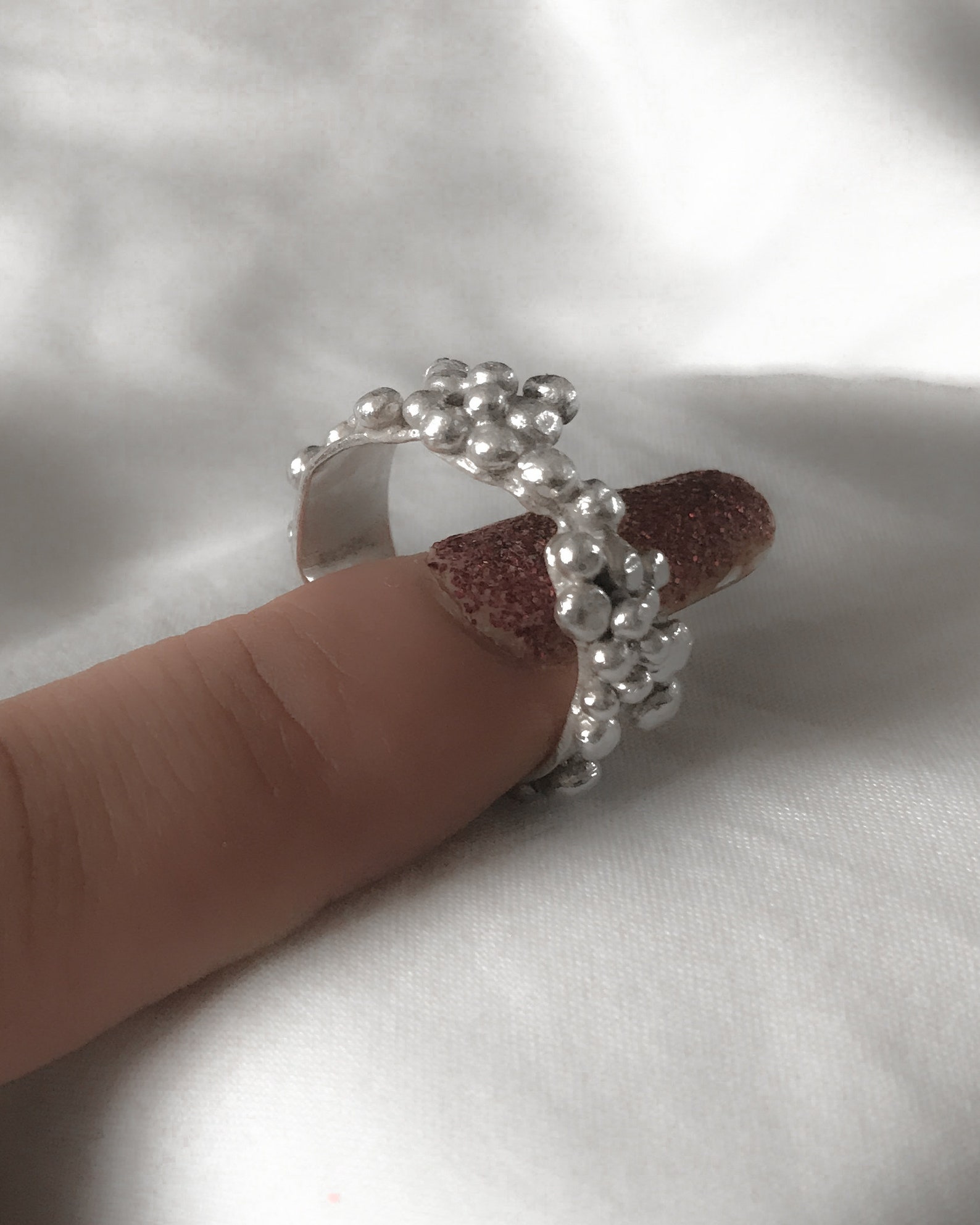 925 Sterling Silver Bubble ring Etsy