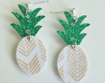 Pineapple Earrings | Summer Earrings | Tropical Earrings | Nickel Free | Posts | Lightweight